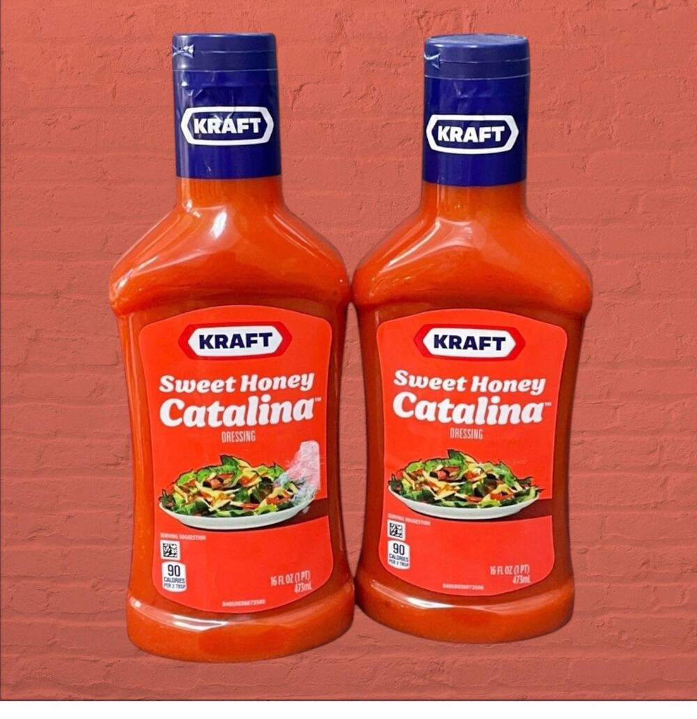 Kraft Sweet Honey Catalina Salad Dressing 16 oz Lot of 2 Exp July 2025 Pantry